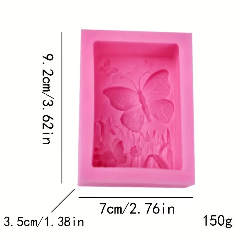 Molde de silicona de mariposa y hierbas, 3D