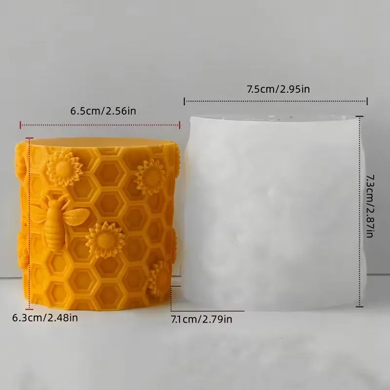 Molde de silicona tipo pilar de abeja