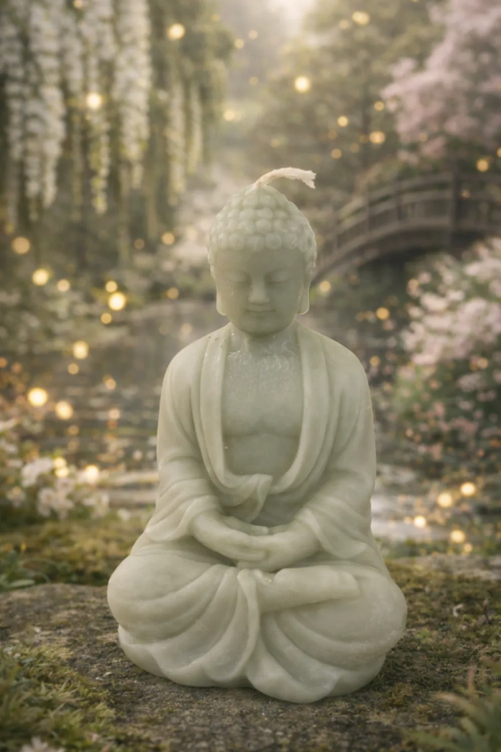 Vela decorativa Buda Meditación